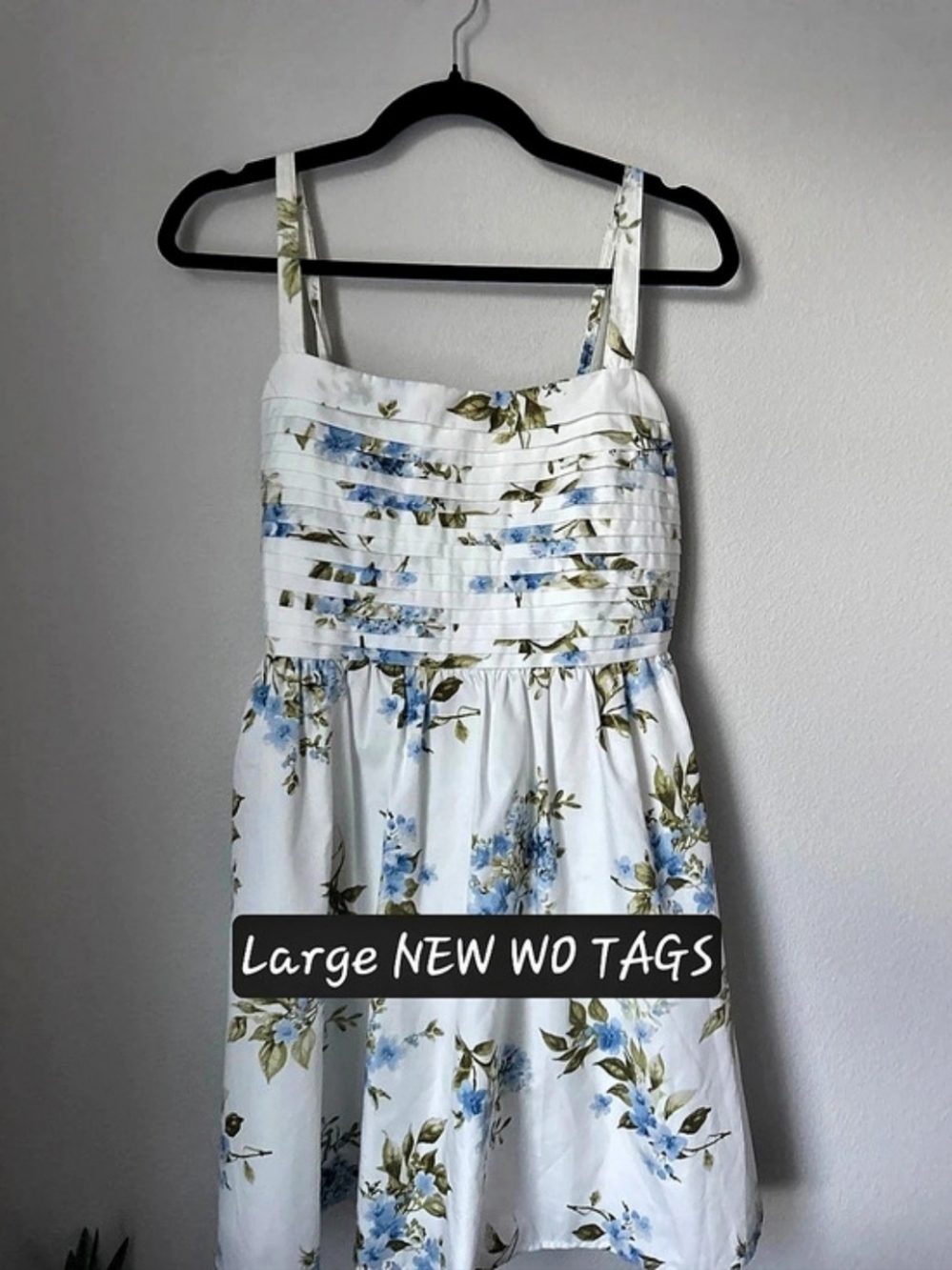 Altar’d State Blue & White Floral Summer Dress Size Large NWOT